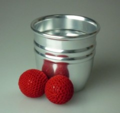 铝制镀银磁力杯(银色中号)