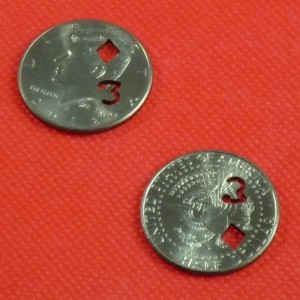 烙印币(方块3)美金五角版本