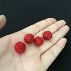 迷你红色普通针织球(1.2 cm)