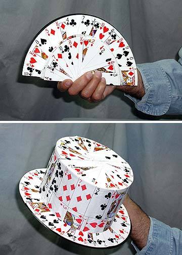 扑克牌变礼帽 CARD FAN to Card Top Hat