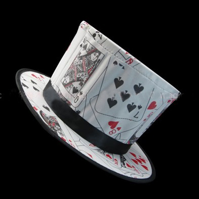 扑克弹簧礼帽(扑克图案) Folding Top Hat - Poker Pattern