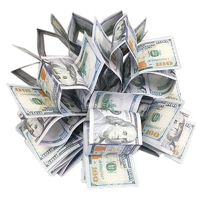 新版高弹力钞票花球(美元版本与日元版本) Spring Bills (US Dollar/Japanese Yen, Large)