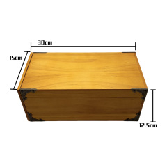 实木金属包角拉匣(30cm*15cm*12.5cm)