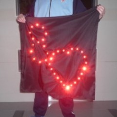 红光亮灯布(红桃8) Blendo Bag With Red Lights - Heart 8