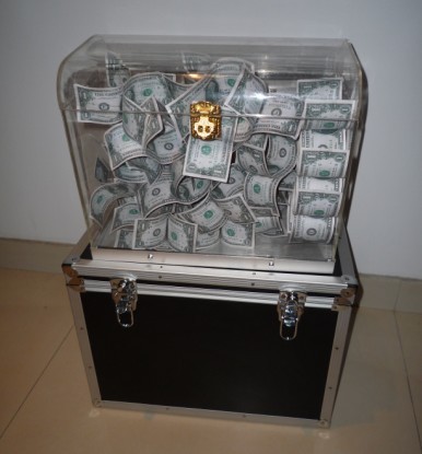 透明水晶出钱箱(美元钞票) CRYSTAL MONEY CHEST