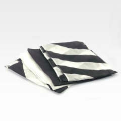 大型斜条丝巾组(60cm*60cm)(黑白) Large Scarf Set Black White