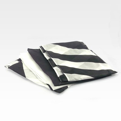大型斜条丝巾组(60cm*60cm)(黑白) Large Scarf Set Black White