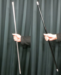 银色自动缩苗铝合金跳舞棒(二节可拆设计) Dancing Cane - Folding Deluxe Aluminum (Auto Vanishing Thread Gimmick)
