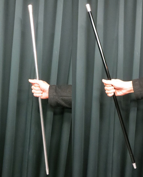 银色自动缩苗铝合金跳舞棒(二节可拆设计) Dancing Cane - Folding Deluxe Aluminum (Auto Vanishing Thread Gimmick)