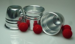 铝制大号三杯三球(银色) Cups and Balls Aluminum