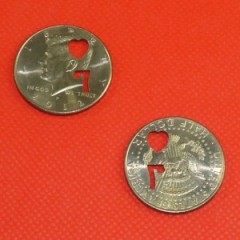 烙印币(红心7)美金五角版本 Punched Out Half Dollar