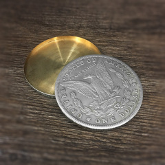 扩张式铜制摩根币壳组(鹰面背壳1枚+铜制摩根1枚) Morgan Dollar and Expanded Shell (Tail) Set