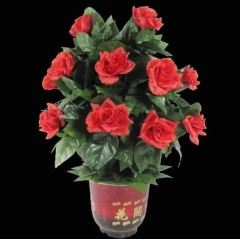 遥控慢开玫瑰花(20朵) Blooming Rose Bush - Remote Control - 20 Flowers