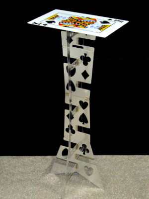 新铝合金折叠魔术桌(银色,扑克桌面)加厚版 Folding Table - Card Desktop (Aluminium, 4 Colors)