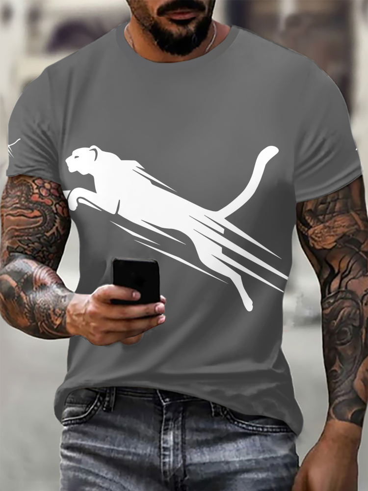 2024pum men's high quality T-shirt full body digital printing quick-drying breathable sports casual short sleeve