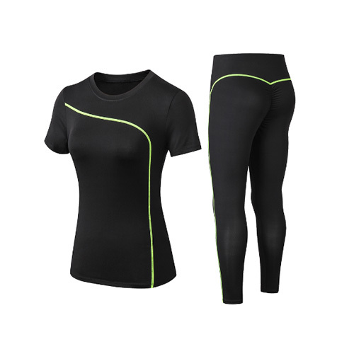 Yoga Set Quick Dry 2 Piece Female Short-sleeved long Pants Outdoor Sportswear Fitness suit Plus Size Sport outfit for woman