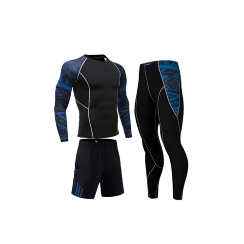 Man Compression Sports Suit Quick drying Perspiration Fitness Training MMA Kit rashguard Male Sportswear Jogging Running Clothes