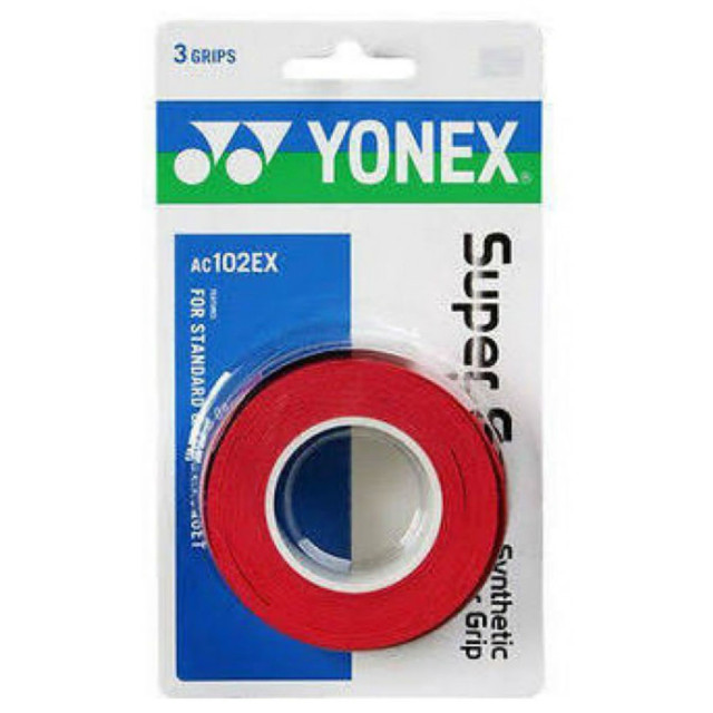 YONEX Super Grap Grip(3 wraps)-Red (AC102-3EX)