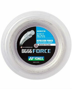 YONEX STRING BG66Force White (200m Coil)(or 24 individual 10m packs)