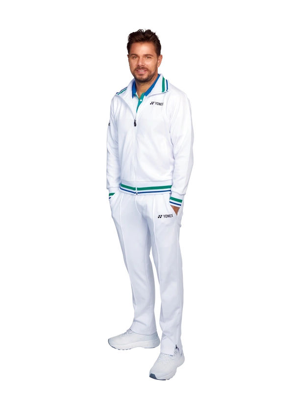 YONEX 75TH Elite Men's Warm-Up Jacket 50105AEX-White Color