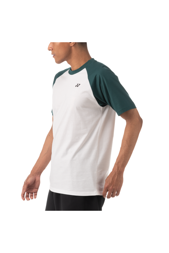 Yonex 2022 Mens T-Shirt 16576EX-White / Green(Cotton)