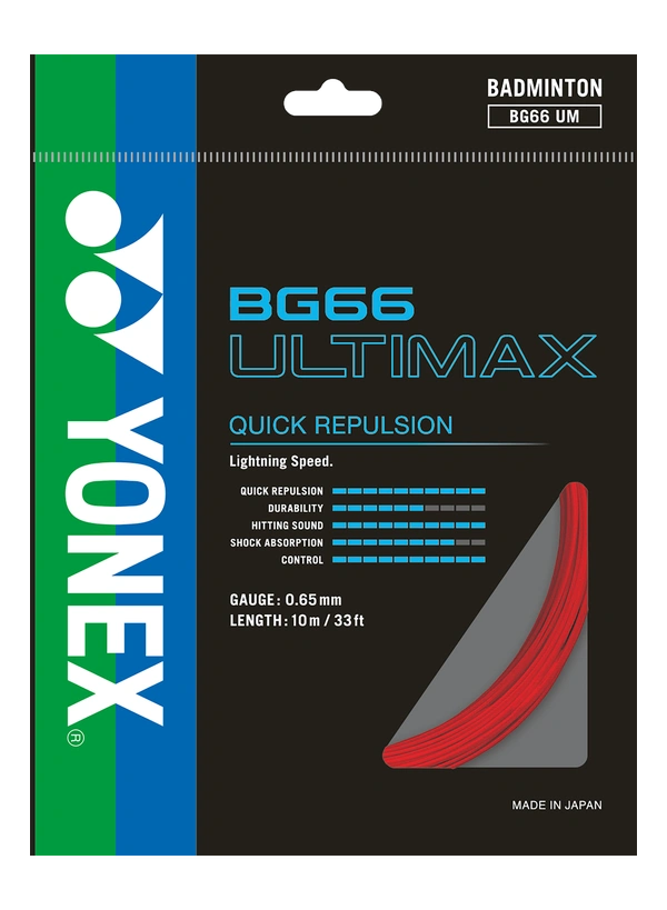 YONEX STRING BG66Ultimax Red  Single Package 10M