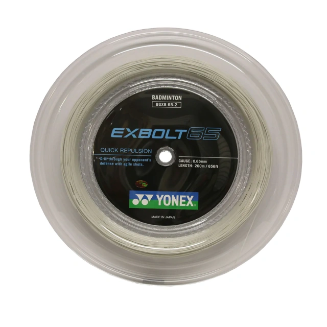YONEX STRING Reel Exbolt 65 White (200m coil)(or 24pcs 10m individual packs)