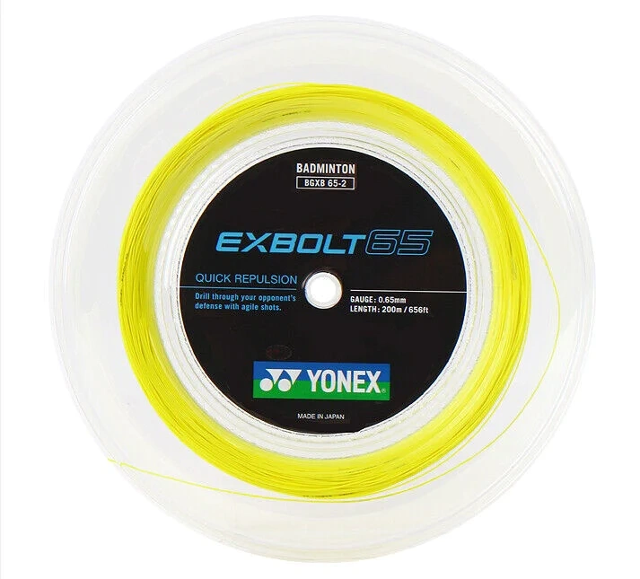 YONEX STRING Reel Exbolt 65 Yellow (200m coil)