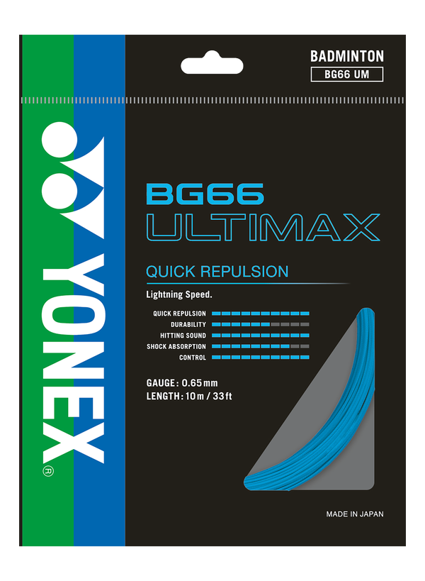 YONEX STRING BG66Ultimax Blue Color  Single Package 10M