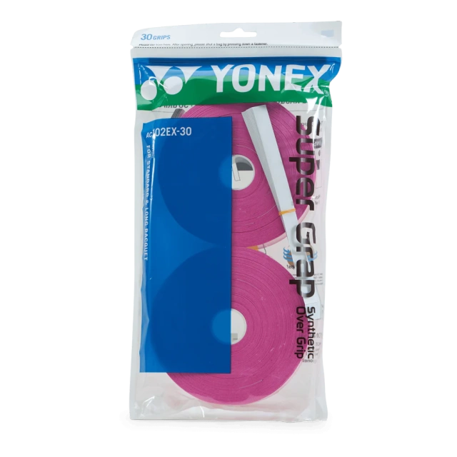YONEX Super Grap Grip 30 Pack Coil-Pink (AC102-30EX)
