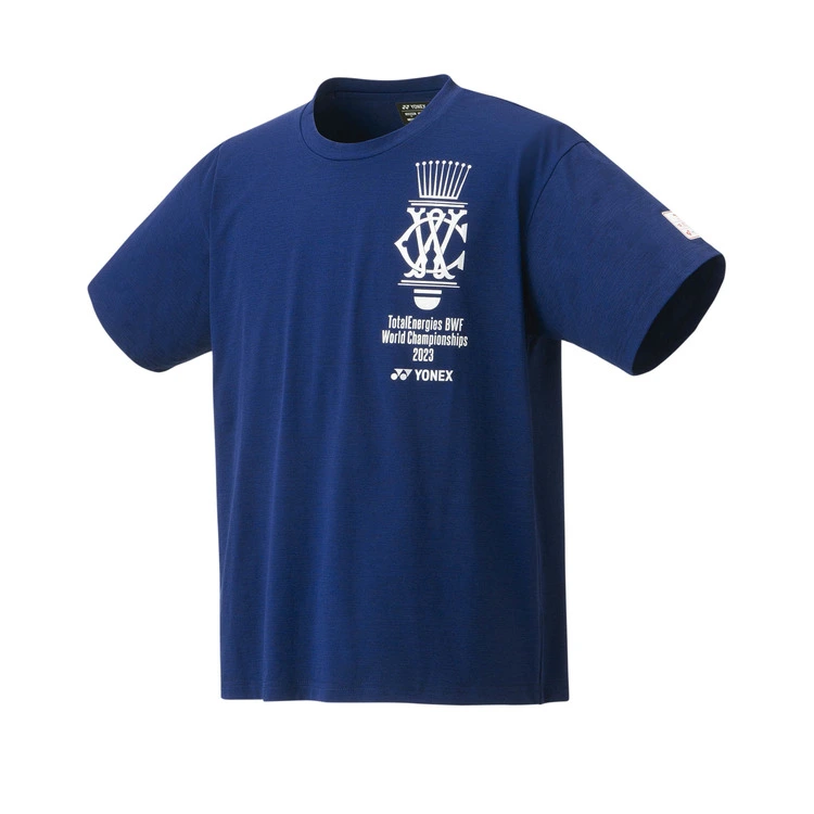 YONEX 2023 BWF Mens T-Shirt YOB23190EX Sapphire Navy Color