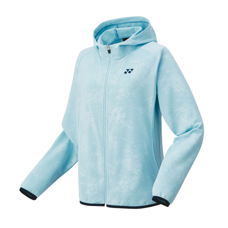 YONEX Women's Knit Warm-up Hoodie. 58106 Light Blue Color