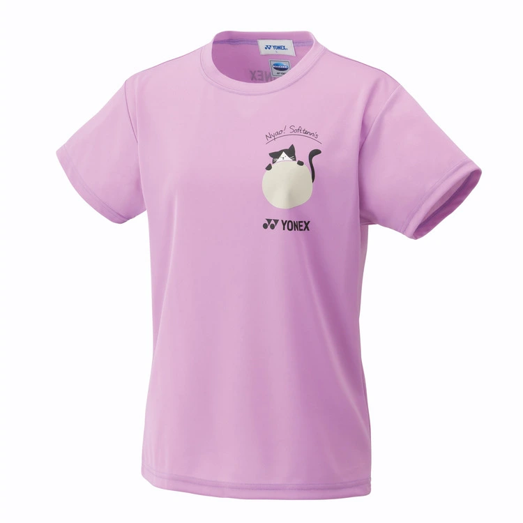 YONEX Women's Dry T-shirt. 16727Y Lilac Color Made in Japan
