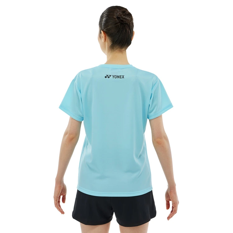 YONEX Women's Dry T-shirt. 16727Y Aqua Blue Color Made in Japan