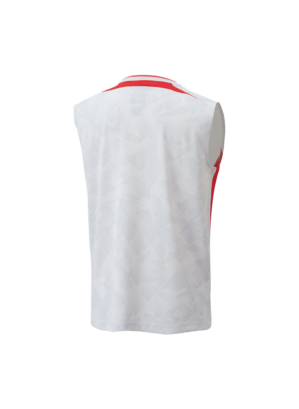 Yonex 2024 Mens Crew Neck Sleeveless Top Japan National Team 10659Y-Gray Color