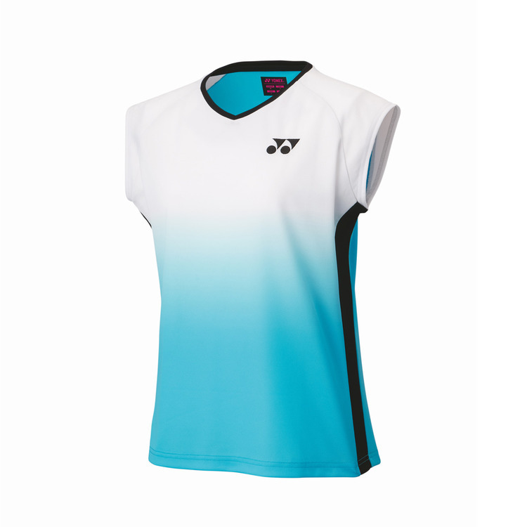 YONEX Women's Game Shirt. 20875Y Blue/White Color Made in Japan