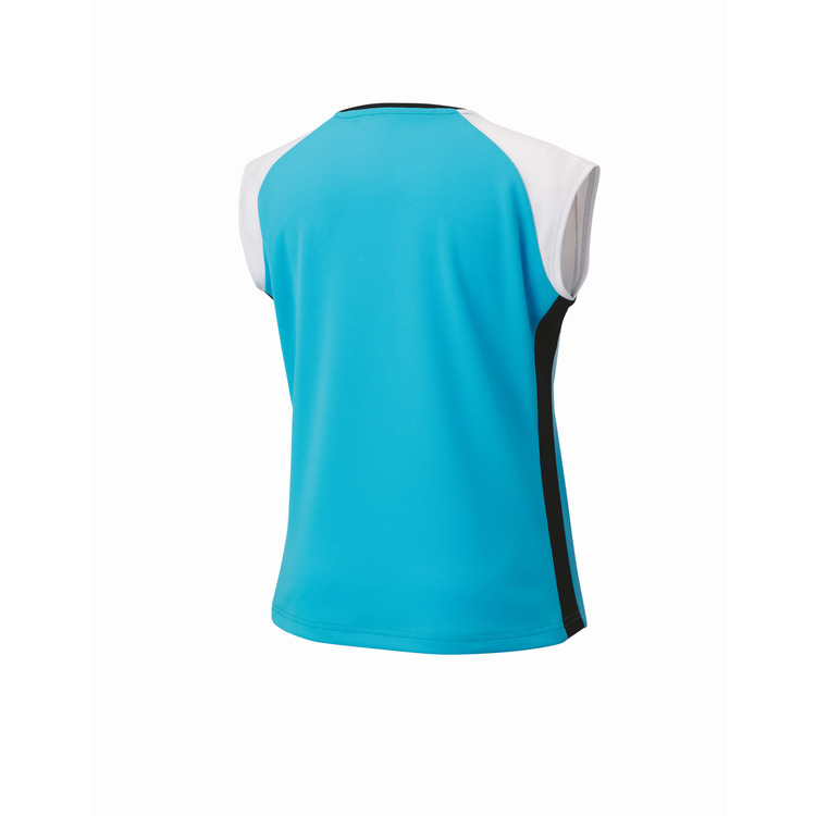 YONEX Women's Game Shirt. 20875Y Blue/White Color Made in Japan