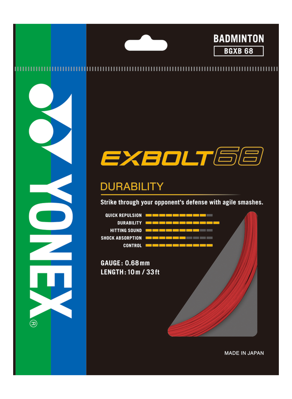 YONEX STRING EXBOLT68 Flash Red color Single Package 10M