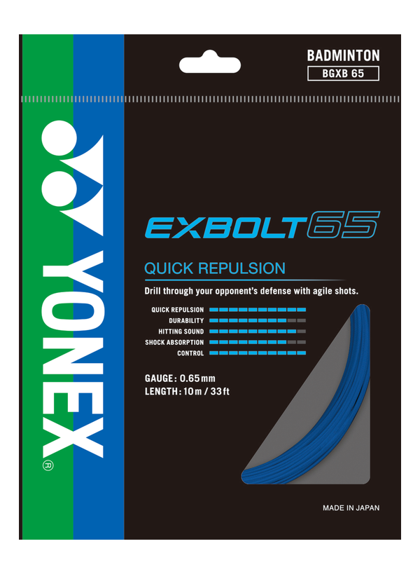 YONEX STRING EXBOLT65 Blue color Single Package 10M