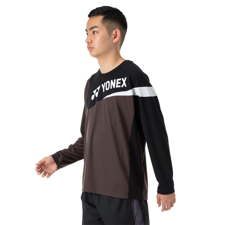 Yonex 16729Y Unisex Long Sleeve T-Shirt Chocolate Color