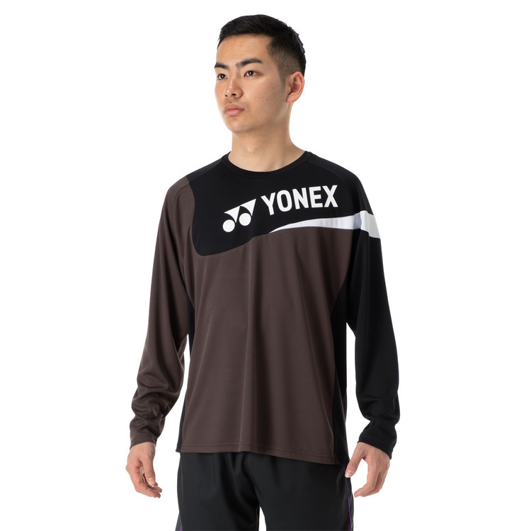 Yonex 16729Y Unisex Long Sleeve T-Shirt Chocolate Color