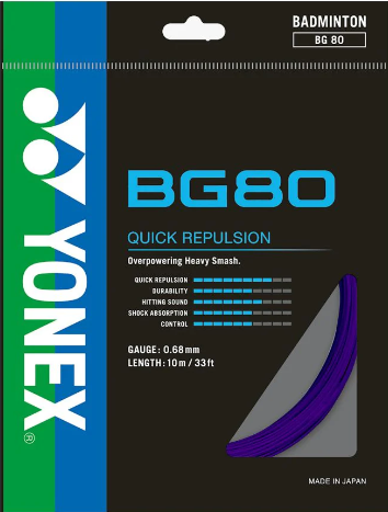 YONEX STRING BG80 Royal Blue Single Package 10M