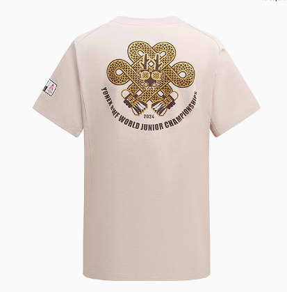 YONEX UNISEX BWF WORLD JUNIOR 2024 SOUVENIR SHIRT YOB24130EX Oatmeal Color