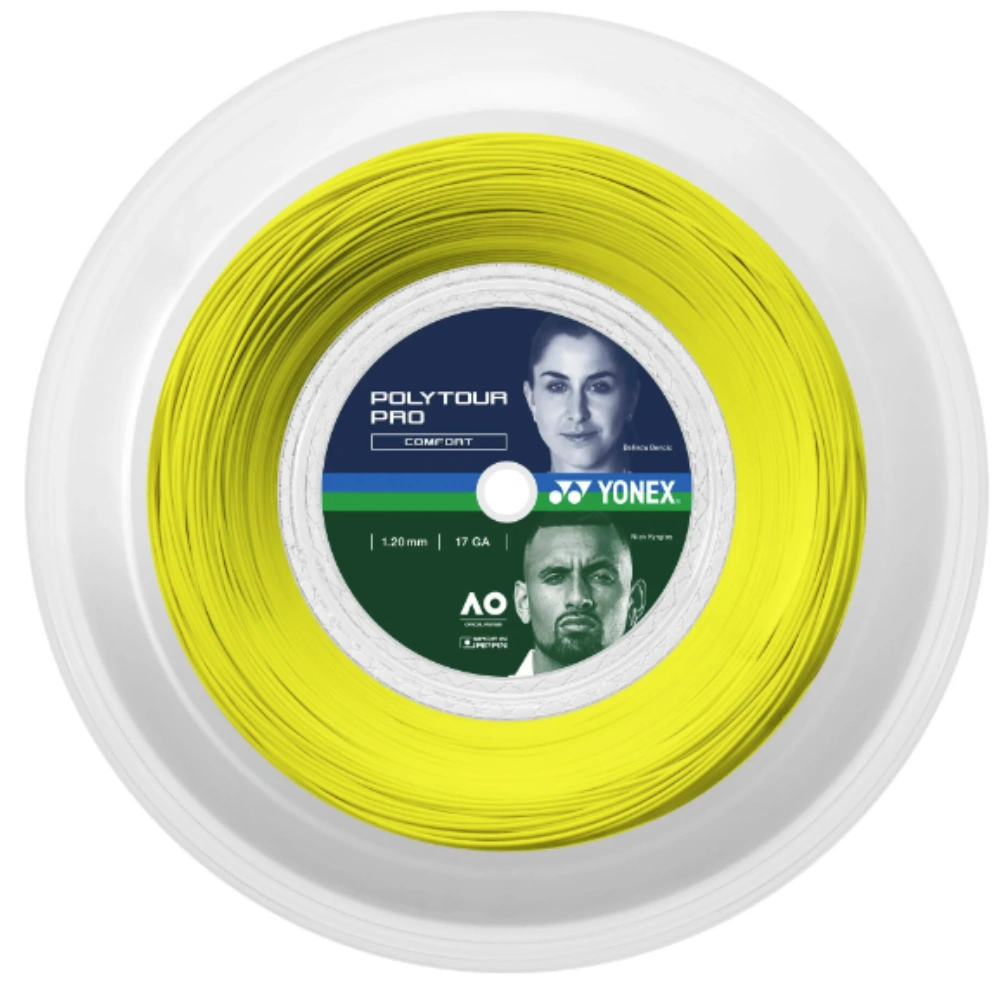 YONEX Poly Tour Pro 120/1.20/16 Tennis String 200m  Coil PTP120-2 Yellow