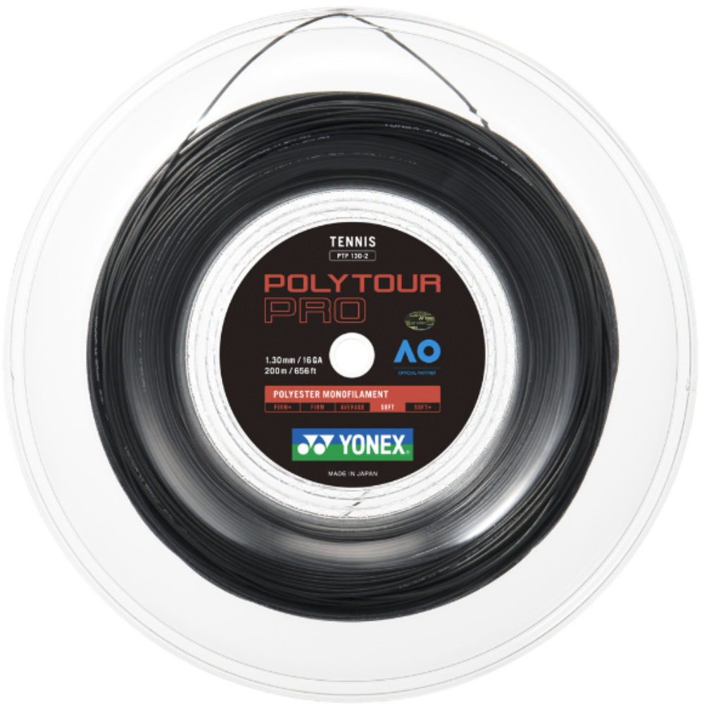 YONEX Poly Tour Pro 130/1.30/16 Tennis String 200m  Coil PTP130-2 Graphite