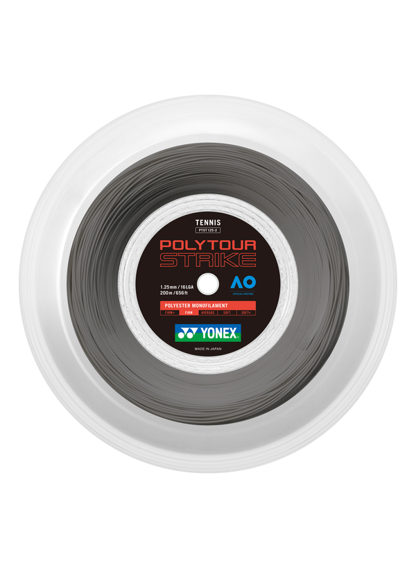 YONEX Poly Tour Strike 1.25/125/16 Tennis String 200m Coil-iron grey