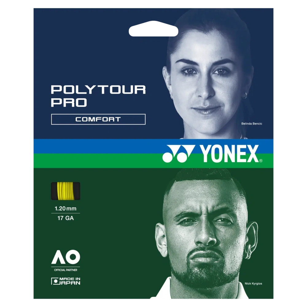 YONEX Poly Tour Pro 1.20/120 Tennis String Yellow  Set (PTP120)