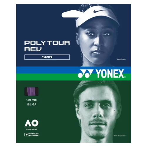 YONEX Poly Tour Rev 125/1.25 Tennis String 12m  Set-PURPLE
