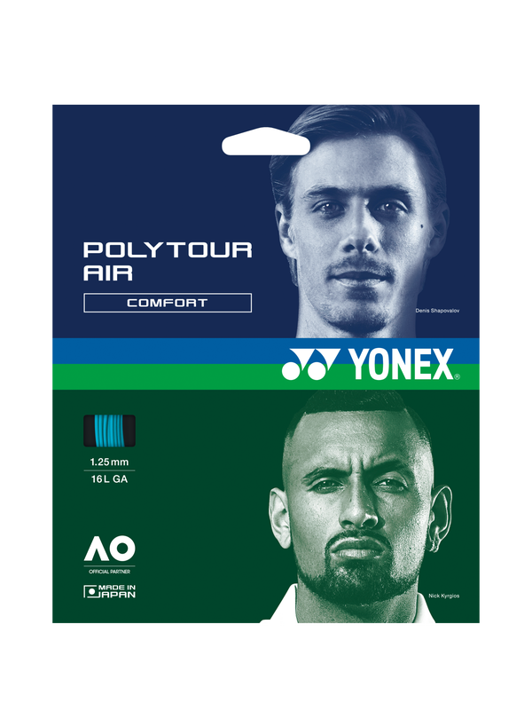 YONEX Poly Tour AIR 12.25/125 Tennis String  Set-Sky Blue