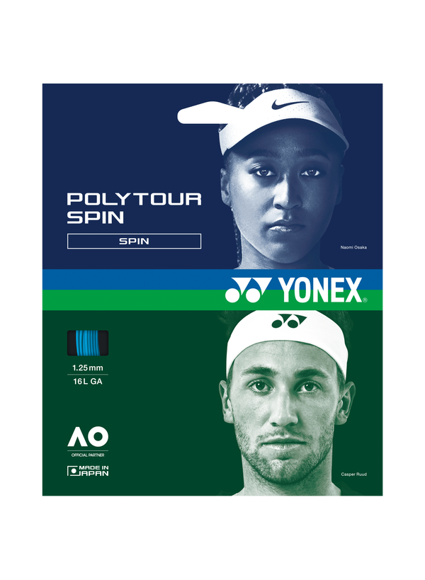 YONEX Poly Tour Pro Spin 1.25/125 Tennis String  Set-Cobalt